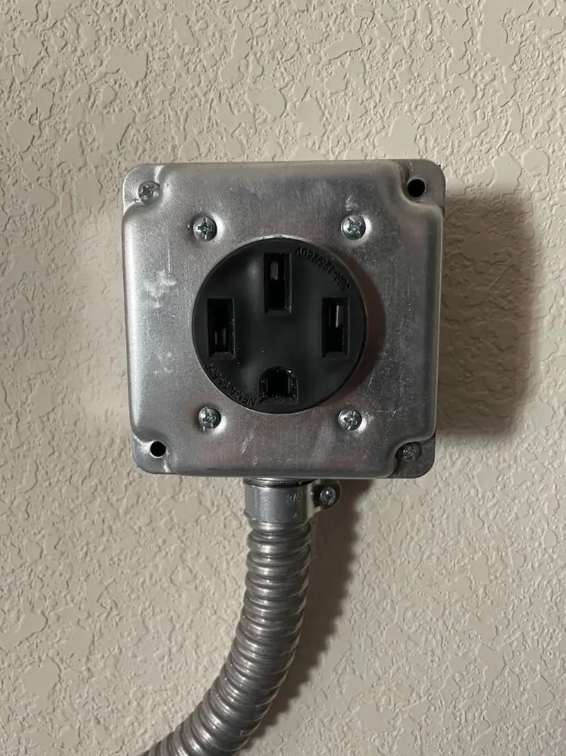 NEMA 14-50 outlet installed for Electrical Panel Upgrade in Bostonia